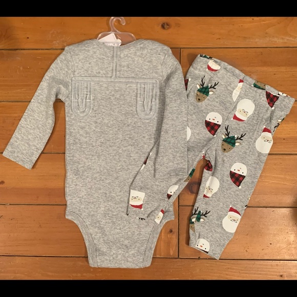 New Ho Ho Ho Carter’s Christmas Set Sz 6 mo - Picture 2 of 5